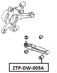 FEB SILENTBLOK RAMENO PŘEDNÍ SPODNÍ DAEWOO MATIZ 98-, TICO 94-, CHEVROLET SPARK 05-