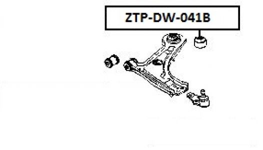 FEB SILENTBLOK RAMENO PŘEDNÍ SPODNÍ - ZADNÍ CHEVROLET LACETTI J200 03-08, DAEWOO TACUMA 00-08