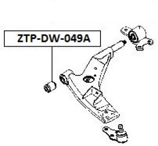 FEB SILENTBLOK RAMENO PŘEDNÍ SPODNÍ - PŘEDNÍ CHEVROLET EPICA V200/250 2003-2007-, EVANDA V200 2003-2006