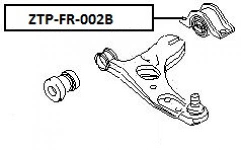 FEB SILENTBLOK RAMENO PŘEDNÍ SPODNÍ - ZADNÍ FORD FOCUS I CAK 1998-2005