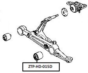 NOK SILENTBLOK RAMENO PŘEDNÍ SPODNÍ - STŘED HONDA CIVIC 87-01
