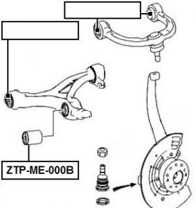 FEB SILENTBLOK RAMENO PŘEDNÍ SPODNÍ - PŘEDNÍ MERCEDES ML 164 04-11, GL-KLASA 164 06-12, R-KLASA 251 05-