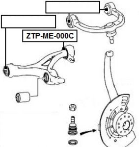 FEB SILENTBLOK RAMENO PŘEDNÍ SPODNÍ - ZADNÍ MERCEDES ML 164 04-11, GL-KLASA 164 06-12