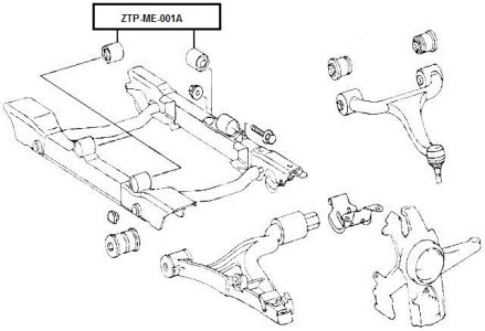 FEB SILENTBLOK PŘÍČKY PŘEDNÍ - KIT MERCEDES ML W163 1998-2005