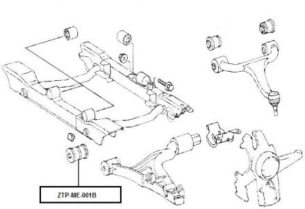 FEB SILENTBLOK RAMENO PŘEDNÍ SPODNÍ VNITŘNÍ MERCEDES ML W163 1998-2005