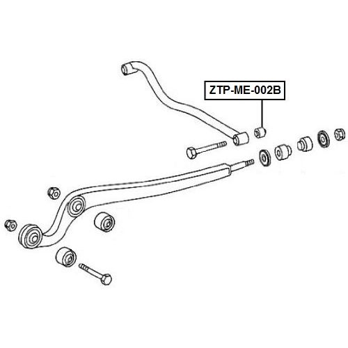 FEB SILENTBLOK RAMENO PŘEDNÍ SPODNÍ MERCEDES G-KLASA 463/463 1989-, G-KLASA 460 79-93