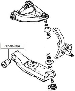 FEB SILENTBLOK RAMENO PŘEDNÍ SPODNÍ MITSUBISHI L200 K6/K7 1996-2007