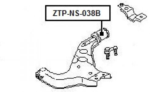 FEB SILENTBLOK RAMENO PŘEDNÍ SPODNÍ - ZADNÍ NISSAN TERRANO R50 -06 PATHFINDER R50 95-03, INFINITI QX4 96-02