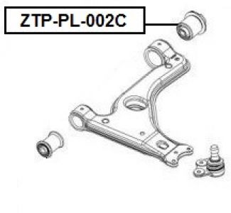 FEB SILENTBLOK RAMENO PŘEDNÍ SPODNÍ - LEVÝ OPEL ASTRA G/H 98-10, OPEL MERIVA-B 10-, ZAFIRA A/B 99-11