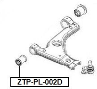 FEB SILENTBLOK RAMENO PŘEDNÍ SPODNÍ - PRAVÝ OPEL ASTRA G/H 98-10, OPEL MERIVA-B 10-, ZAFIRA A/B 99-11