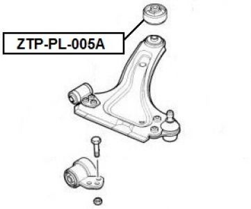 FEB SILENTBLOK RAMENO PŘEDNÍ SPODNÍ - ZADNÍ OPEL MERIVA-A 2003-2010, OPEL CORSA C 01-06, OPEL TIGRA B 04-