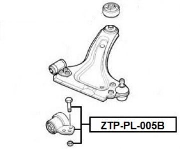 FEB SILENTBLOK RAMENO PŘEDNÍ SPODNÍ - PŘEDNÍ OPEL MERIVA-A 2003-2010, OPEL CORSA C 01-06, OPEL TIGRA B 04-