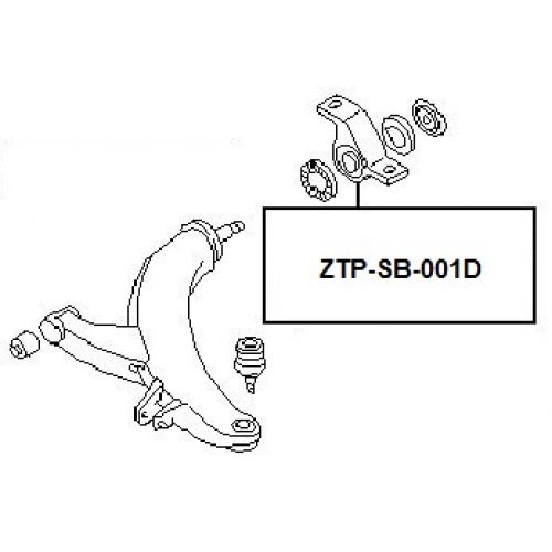 FEB SILENTBLOK RAMENO PŘEDNÍ SPODNÍ - ZADNÍ LEVÝ SUBARU IMPREZA G10/G11 92-07, LEGACY B11/B12 93-03