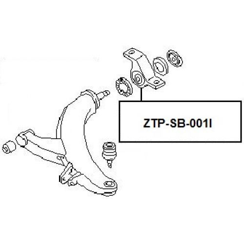 FEB SILENTBLOK RAMENO PŘEDNÍ SPODNÍ - ZADNÍ SUBARU LEGACY B12 1998-2003, FORESTER S10 96-02
