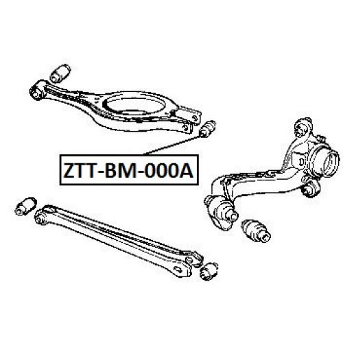 FEB SILENTBLOK RAMENO ZADNÍ SPODNÍ - LEVÝ BMW X3 E83 2003-2010, SERIE 3 E36 1990-2000, E46 1997-2006, Z4 E85/86 2002-2008, E89 2008-