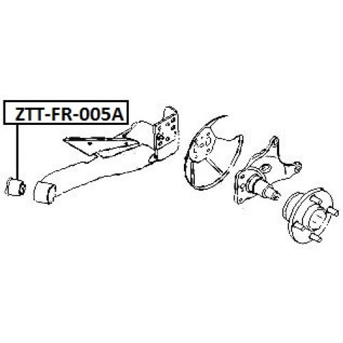 FEB SILENTBLOK RAMENO ZADNÍ SPODNÍ - PŘEDNÍ FORD FIESTA V JH 01-, FUSION JU 02-, MAZDA 2 03-, DEMIO 02-