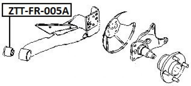 FEB SILENTBLOK RAMENO ZADNÍ SPODNÍ - PŘEDNÍ FORD FIESTA V JH 01-, FUSION JU 02-, MAZDA 2 03-, DEMIO 02-