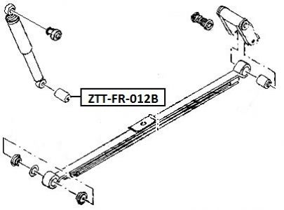 NTY SILENTBLOK TLUMIČ ZADNÍ - SPODNÍ FORD TRANSIT FA/FB/FC/FD/FM/FN/FZ 2000- TRANSIT TT9 06-
