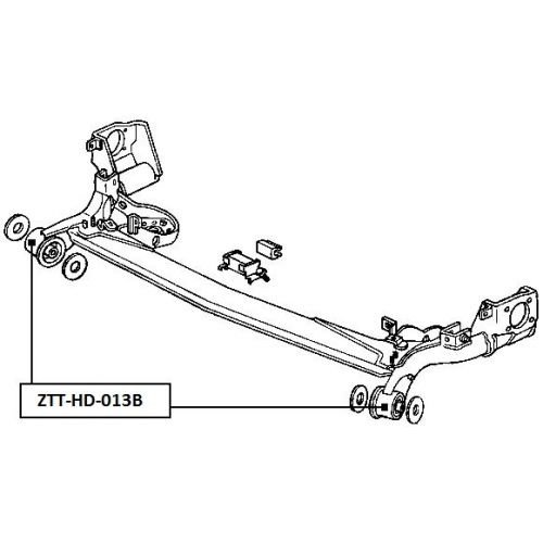 FEB SILENTBLOK NÁPRAVNICE ZADNÍ HONDA JAZZ/FIT GD 2002-2008, CITY 2003-2008
