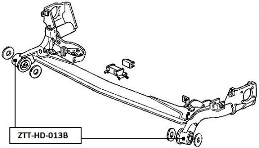 FEB SILENTBLOK NÁPRAVNICE ZADNÍ HONDA JAZZ/FIT GD 2002-2008, CITY 2003-2008