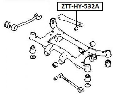 FEB SILENTBLOK RAMENO ZADNÍ PŘÍČNÉ KIA SPORTAGE 2004-2010, HYUNDAI TUCSON 2004-2010