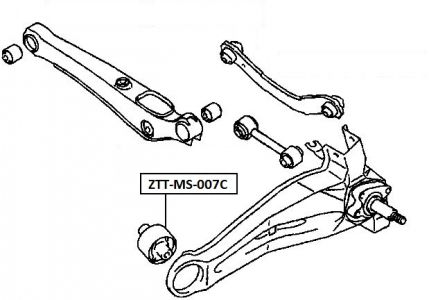 FEB SILENTBLOK RAMENO ZADNÍ - ZADNÍ MITSUBISHI LANCER CS 03- (RAMENO PODÉLNÉ)