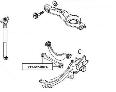 FEB SILENTBLOK RAMENO ZADNÍ PŘÍČNÉ MAZDA 3 02-, CX-7 06-, FORD FOCUS I/II 98-07, C-MAX 03-, KIA C'EED 07-