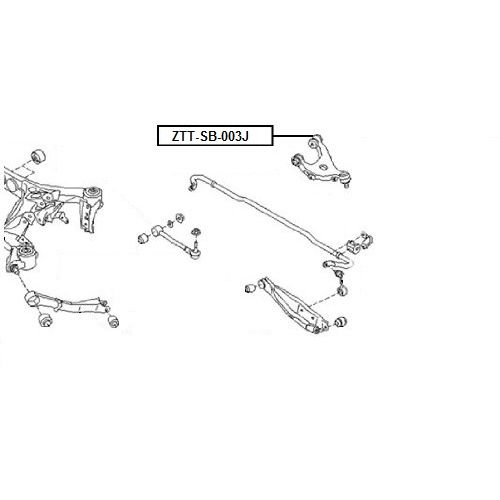 FEB SILENTBLOK RAMENO ZADNÍ HORNÍ SUBARU IMPREZA G12/G22 2007-, FORESTER S12 07-12, LEGACY B14 09-,