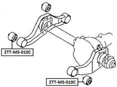 FEB SILENTBLOK DIFERENCIÁLU PŘEDNÍ MITSUBISHI PAJERO V65W/V75W 2000-, PAJERO V87W/V97W 2006-