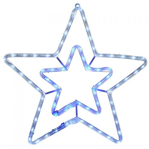 Led Vánoční dekorativní osvětlení, hvězda studená bílá 53cm