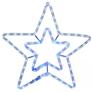 Led Vánoční dekorativní osvětlení, hvězda studená bílá 53cm