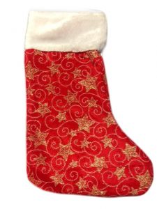 Vánoční ponožka motiv hvěždy