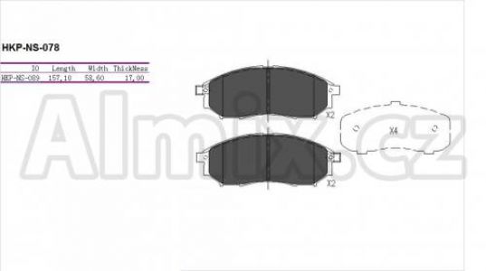 ALPHA BRAKES Brzdové destičky INFINITI FX35 45 EX25 30 37 M30 35 37 Q50 60 70 Y51 QASHQAI J10 J11
