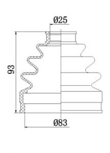 NTY Manžeta kloub vnitřní levá nebo pravá HYUNDAI TUCSON 2004- KIA SPORTAGE 2004- 495052EJ50