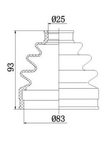 NTY Manžeta kloub vnitřní levá nebo pravá FIAT DUCATO PEUGEOT BOXER CITROEN JUMPER 2.2HDI 2.3HDI 2006- 1349786080 46308391 46308487 46308498
