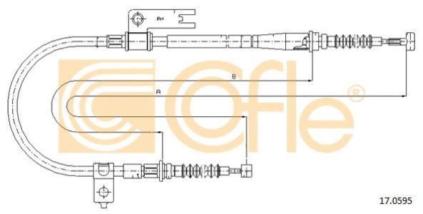 COFLE Tažné lanko parkovací brzda MAZDA 323 F BJ 323 S BJ 626 V GF