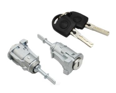 Sada zámků ŠKODA FABIA I (6Y) 1999-2007 s 2 vložkami dveřních zámků