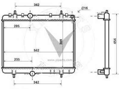 Chladič vody CITROËN BERLINGO (B9) 1.6 BlueHDi 100	73 KW	1560 CCM	99PS	2014/12-> ... CITROËN BERLINGO (B9) 1.6 BlueHDi 120	88 KW	1560 CCM	120PS	2014/12-> ... CITROËN BERLINGO (B9) 1.6 BlueHDi 75	55 KW	1560 CCM	75PS	2015/04-> ... CITROËN BERLINGO (B9) 1.6