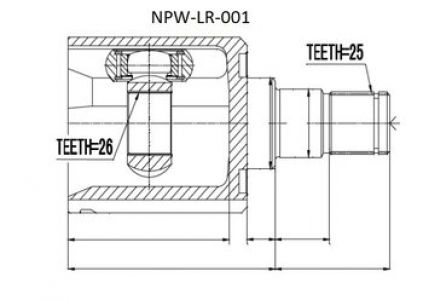 NTY KLOUB POLOOSY VNITŘNÍ LAND ROVER FREELANDER 2.0TD 2002-2006 P/L