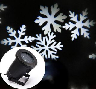 Projektor LED dekorační vánoční XMAS LED PROJECTOR IP44 - bílé vločky