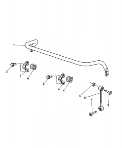 NTY Přední stabilizátor JEEP GRAND CHEROKEE 2005-10 52089466AC