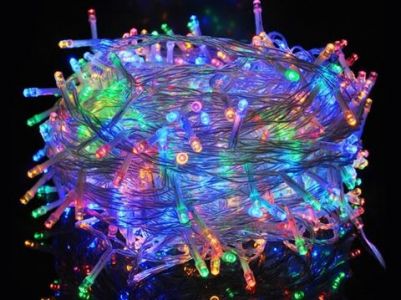 500 LED řetěz 55m IP44, vánoční dekorativní osvětlení, venkovní i vnitřní použití, barevné