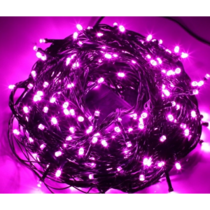 LUMA LED 100 LED řetěz 10m+1,5m IP20, vánoční dekorativní osvětlení, vnitřní použití, růžové