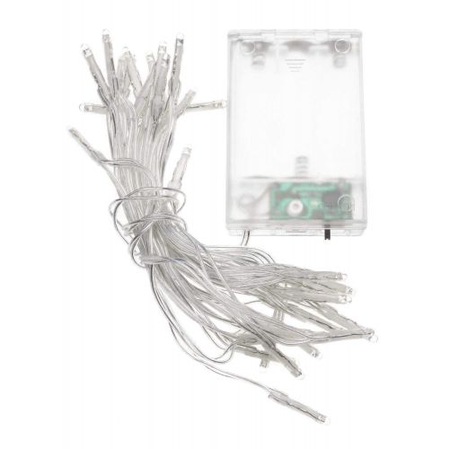 32 LED řetěz 3,2m + 0,30m, dekorační osvětlení na baterie, vnitřní použití, barevné