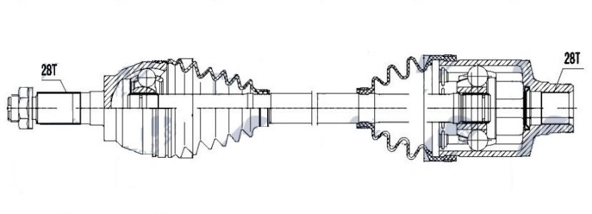 NTY Poloosa přední MAZDA 5 2.0TD 2005-10 234225