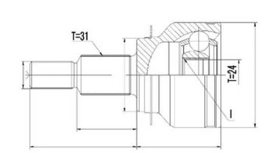 NTY Kloub poloosa vnější MAZDA 6 2.5 USA GH -12 2.0 2.5 ATM 12- CX-5 2.0 2.5 ATM 11- FTB122510 FTB12550XA FTB12560XA FTB22550XA FTB622510 FTB62550X FTB62560X