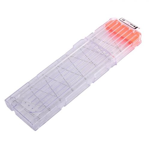 Elite zásobník transparentní na 18 šipek pro NERF