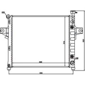NTY Vodní chladič JEEP GRAND CHEROKEE WJ WG 4.7 2002-2004 52079883AB 52079883