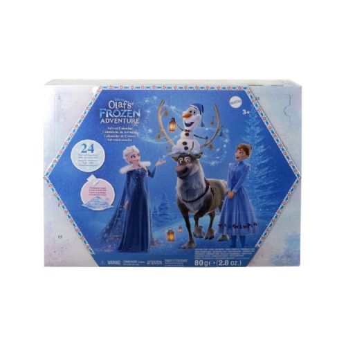 MATTEL Adventní kalendář 2024 Frozen Ledové Království s mini panenkami 25hwx20