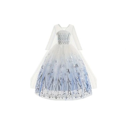 Šaty Elza II s vlečkou a třpytivou sukní L 130